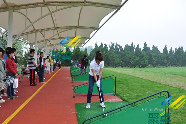 昆山高尔夫球场膜结构雨篷细节